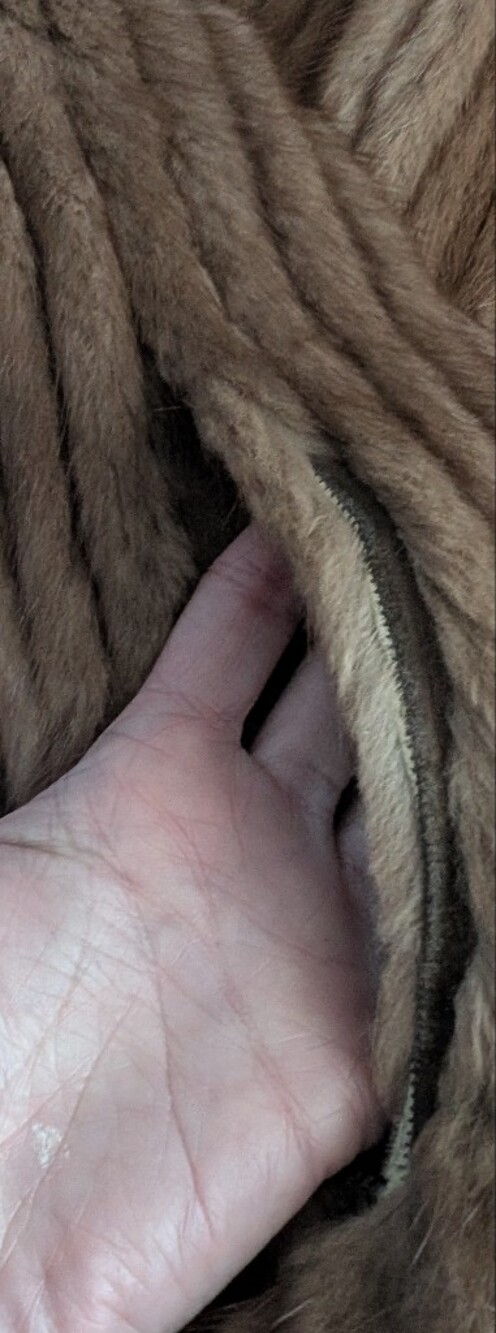 Vintage Saga Bemberg Pastel Mink Bomber - M - Picture 12 of 12